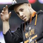 This is a June 2015 photo showing Miami Marlins pitcher Jose Fernandez in Miami. (AP Photo/Wilfredo Lee, File)