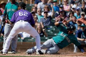 Gallardo goes three scoreless innings, M’s top Rockies 4-3