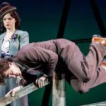 Pamela (Emily Cawley), left, and Richard Hannay (Aaron Lamb) in &ldquo;The 39 Steps&rdquo; at Village Theatre from March 3-26 at Everett Performing Arts Center. (Mark Kitaoka, Village Theatre)