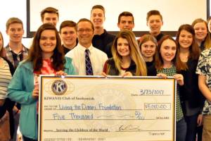 Kiwanis donate to Snohomish teens’ Fight Against Hunger