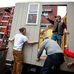 ‘Emotionally connected’ students build tiny houses for homeless