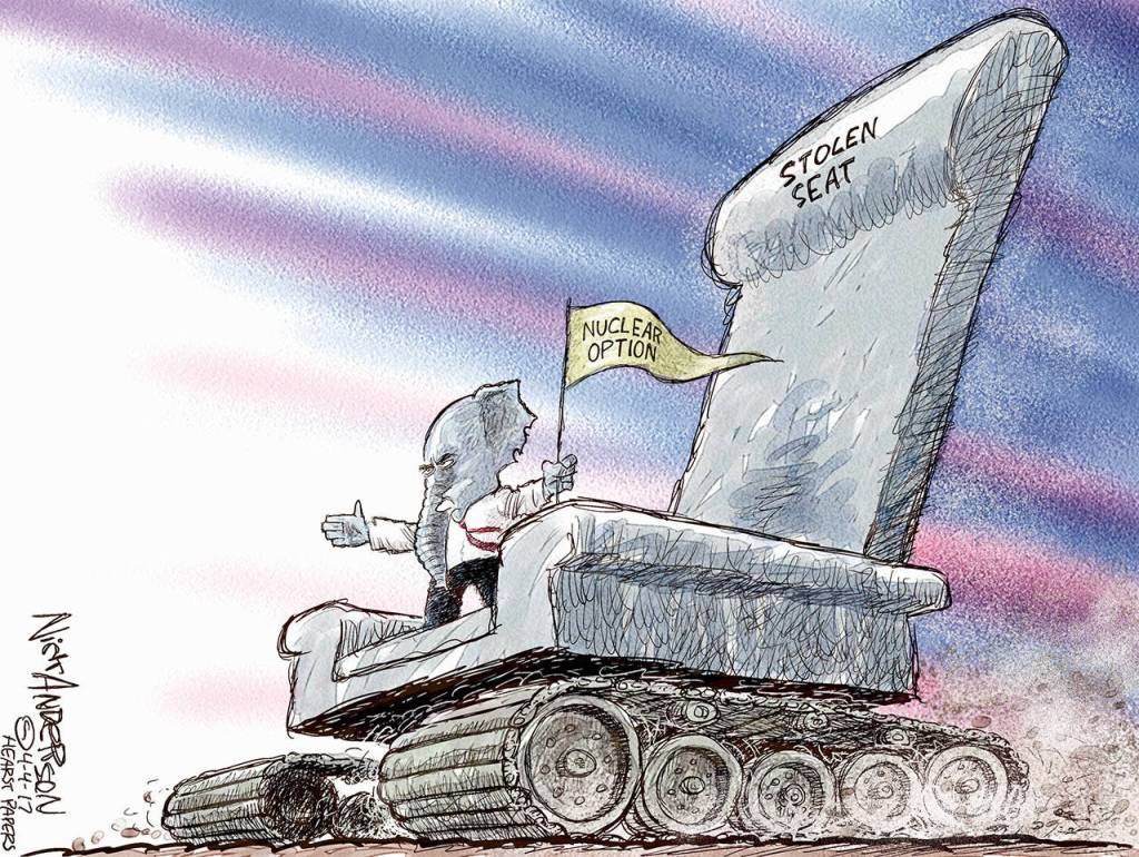 Editorial cartoons for Tuesday, April 4