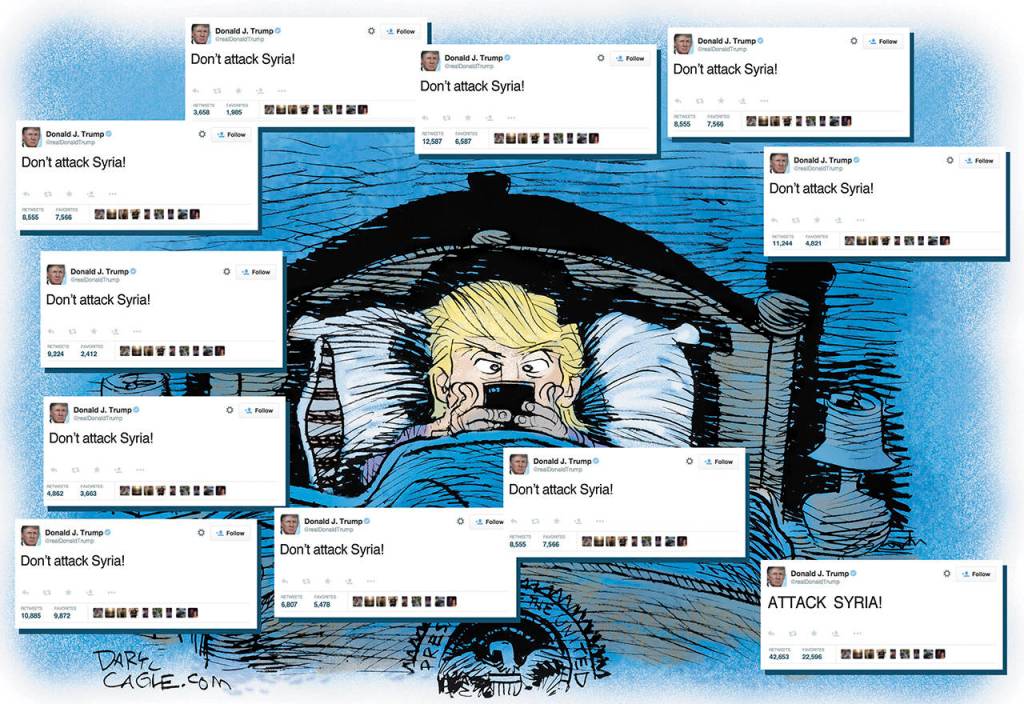 Editorial cartoons for Tuesday, April 11