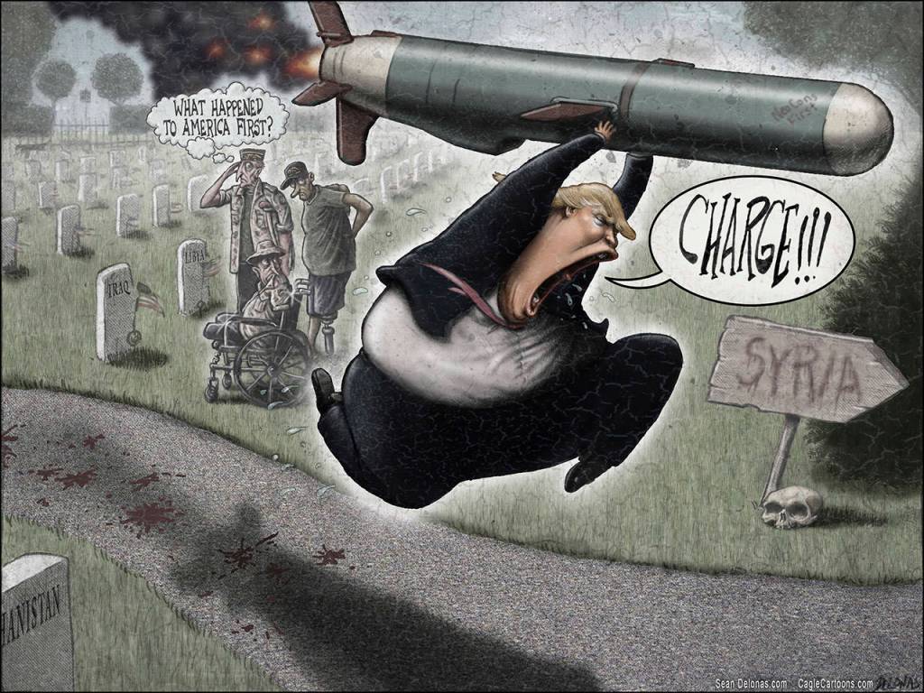 Editorial cartoons for Thursday, April 13