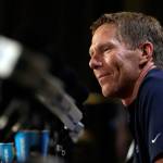 Gonzaga men&rsquo;s basketball coach Mark Few smiles as he talks to reporters during a news conference Sunday in advance of Monday&rsquo;s NCAA men&rsquo;s championship game against North Carolina. (AP Photo/Mark Humphrey)