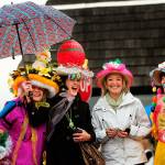 Women line up along First Street in Snohomish following the 2009 Snohomish Easter parade, which featured the annual Easter Bonnet contest. (Mark Mulligan / Herald file)