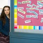 This image shows Katherine Langford in a scene from the series, &ldquo;13 Reasons Why,&rdquo; about a teenager who commits suicide. (Beth Dubber/Netflix via AP)