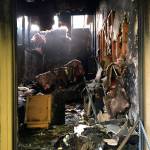 No injuries were reported in an apartment fire along Grove Street on Friday. (Marysville Fire District)