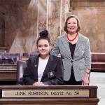 Jasmine Stacey, a student at Sequoia High School, recently served as a page in the Washington State House of Representatives. She was sponsored by state Rep. June Robinson, D-Everett. (Contributed photo)