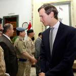 Jared Kushner, U.S. President Donald Trump&rsquo;s son-in-law and senior adviser, arrives at the Ministry of Defense in Baghdad, Iraq, on Monday. (AP Photo)