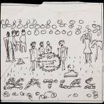 This image released by Julien&rsquo;s Auctions shows John Lennon&rsquo;s black-and-white drawing of the iconic &ldquo;Sgt. Pepper&rsquo;s Lonely Hearts Club&rdquo; album cover. The drawing, discovered by the owners of the Weybridge house in England where Lennon lived from 1964-68, will be auctioned on May 20. (Julien&rsquo;s Auctions via AP)