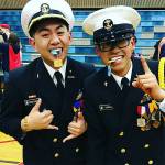Marysville Navy Junior ROTC cadets Fitzpatrick Varias and Joshua Docyuanan took first place among unarmed dual teams at a March 18 regional competition in Puyallup. (Contributed photo)