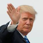President Donald Trump boards Air Force One before his departure from Andrews Air Force Base, Maryland, on Thursday to his Mar-a-Largo resort in Florida. (AP Photo/Alex Brandon)
