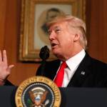 President Donald Trump speaks in Washington on Wednesday. The president is proposing dramatically reducing the taxes paid by corporations big and small in an overhaul his administration says will spur economic growth and bring jobs and prosperity to the middle class. (AP Photo/Carolyn Kaster)