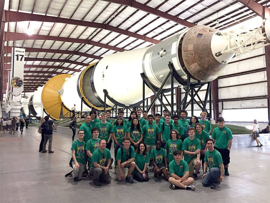 The Jack in the Bot Team 2910 from Jackson High School took some time away from a robotics competition in Houston to explore career possiblities, including a NASA tour. (Contributed photo)