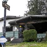 A fire that destroyed a house on the 5800 Wetmore block caused two fatalities Saturday morning in Everett. (Kevin Clark / The Herald)