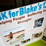 A sandwich board giving details on Northeast Africa&rsquo;s drought crisis is seen outside the supermarket in Snohomish on Wednesday. (Ian Terry / The Herald)