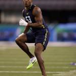 Cincinnati defensive back Mike Tyson runs a drill at the NFLscouting combine on March 6, 2017, in Indianapolis. (AP Photo/David J. Phillip)