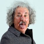 Geoffrey Rush recreates Einstein&rsquo;s most iconic photograph. (National Geographic/Dusan Martincek)