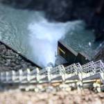 The outlet at Culmback Dam and Spada Reservoir near Sultan. Kevin Clark / The Herald)