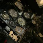 Instruments new and old sit in the stripped-out body of a helicopter April 19 in Snohomish. Several vendors and businesses have donated mutiple items and supplies, from seats and rotor blades to paint. (Andy Bronson / The Herald)