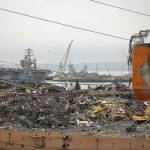In this photo from January 2013, the massive demolition of the Kimberly-Clark Pulp and Paper Mill continues along the Everett waterfront. (Dan Bates / The Herald)