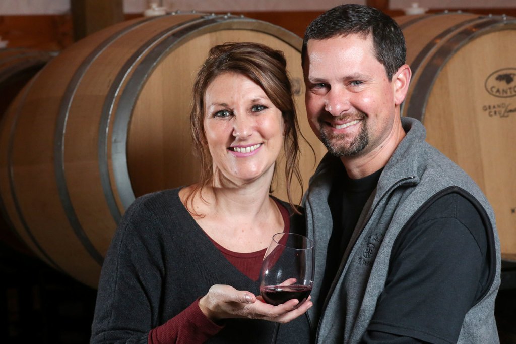 Dusty Kramer and Ryan Kramer are the owners and operators of Dusty Cellars Winery on Camano Island . (Kevin Clark / The Herald)