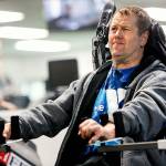 Todd Duitsman works out on special equipment. (Dan Bates / The Herald)