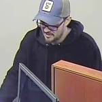 The suspect in the robbery of the Chase Bank on Highway 99 in Lynnwood on April 11, as seen on security video. (Lynnwood Police Department)