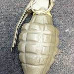 This old grenade was dropped off Monday afternoon at the Edmonds Police Department. (Edmonds Police Department)
