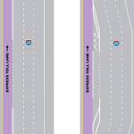 Washington State Department of Transportation crews plan to re-stripe a section of I-405 northbound to make it easier for toll lane drivers to merge right at the height of the evening commute. (WSDOT graphic)