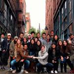 Cascade High School students from teacher Scott Loucks&rsquo; English class visited Canton Alley in Seattle&rsquo;s International District recently after reading &ldquo;Hotel on the Corner of Bitter and Sweet.&rdquo; Jamie Ford&rsquo;s novel is set in Seattle during World War II, when Japanese-Americans were sent to internment camps. (Everett School District photo)