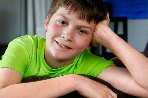 At his home in Snohomish, Jonah Urie, 11, talks about rescuing a drowning toddler this weekend at the Snohomish Aquatic Center. (Dan Bates / The Herald)