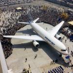 Aug. 4, 1981, was a memorable day for Boeing. The company&rsquo;s first new commercial transport in more than a dozen years, the Boeing 767, rolled out of the Everett plant in front of 15,000 onlookers. This widebody airplane was the first of a new generation of Boeing commercial transports designed for the fuel-conscious 1980s. Using the latest technology, the 767 promised to burn 30 percent less fuel than the generation of transports it was replacing. (Photo courtesy The Boeing Co.)