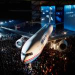 The ceremonial rollout of the first 777-200 was on April 9, 1994. Boeing unveiled the first 777 to approximately 100,000 employees and their guests, customers and suppliers. (Photo Courtesy The Boeing Co.)