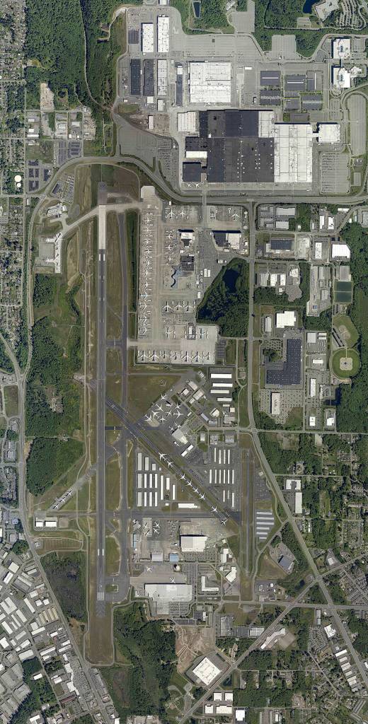 Paine Field in 2012 had become a hub of aerospace manufacturing. Major suppliers are located at and around the airport, and Boeing assembles all of its 747s, 767s and 777s, and most of its 787 Dreamliners at its plant adjacent to Paine Field. (Snohomish County Airport)