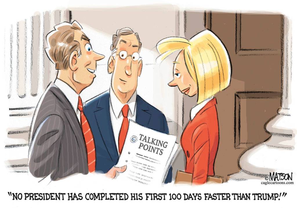 Editorial cartoons for Monday, May 1