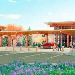 An artist&rsquo;s rendering of the planned passenger terminal at Paine Field Airport. (Propeller Airports)