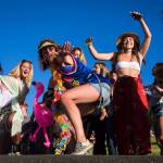 Festival-goers dance on the hill near the main stage on the first of three days during the annual Sasquatch! Music Festival on Friday, May 26, 2017 in George, Wa. (Daniella Beccaria / For the Herald )