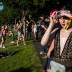 A festivalgoer surveys the hill near the main stage on the first of three days during the annual Sasquatch! Music Festival on Friday, May 26, 2017 in George, Wa. (Daniella Beccaria / For the Herald )