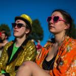 Quinn Mazure and Emily Tierney enjoy the music on the hill near the main stage on the first of three days during the annual Sasquatch! Music Festival on Friday, May 26, 2017 in George, Wa. (Daniella Beccaria / For the Herald )