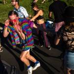 Festivalgoers dance on the hill near the main stage on the first of three days during the annual Sasquatch! Music Festival on Friday, May 26, 2017 in George, Wa. (Daniella Beccaria / For the Herald )