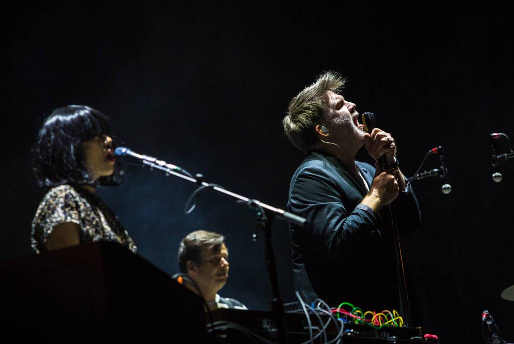 LCD Soundsystem performs at the main stage on the first of three days during the annual Sasquatch! Music Festival on Friday, May 26, 2017 in George, Wa. (Daniella Beccaria / For the Herald )