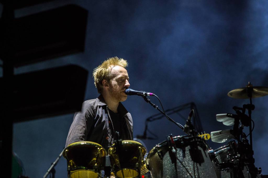 LCD Soundsystem performs at the main stage on the first of three days during the annual Sasquatch! Music Festival on Friday, May 26, 2017 in George, Wa. (Daniella Beccaria / For the Herald )