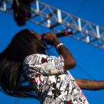 Big Freedia performs on the Bigfoot Stage on the first of three days during the annual Sasquatch! Music Festival on Friday, May 26, 2017 in George, Wa. (Daniella Beccaria / For the Herald )