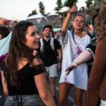 Festivalgoers dance near the main stage on the first of three days during the annual Sasquatch! Music Festival on Friday, May 26, 2017 in George, Wa. (Daniella Beccaria / For the Herald )