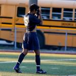Glacier Peak&rsquo;s Jesse Granados reacts during a shootout to decide a state 4A semifinal game against Todd Beamer at Sparks Stadium in Puyallup on Friday, May 26. After the two teams battled to a 2-2 draw in regulation, Todd Beamer won after a penalty shootout. (Ian Terry / The Herald)