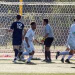 Todd Beamer reacts after scoring during a state 4A semifinal game against Glacier Peak at Sparks Stadium in Puyallup on Friday, May 26. After the two teams battled to a 2-2 draw in regulation, Todd Beamer won after a penalty shootout. (Ian Terry / The Herald)