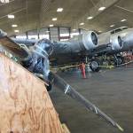 In this May 23, 2017 photo, a new propeller waits to be installed on the restored World War II B-17 bomber known as the Memphis Belle near Dayton, Ohio. The restored plane will go on public display at the museum spring 2018 at the National Museum of the U.S. Air Force. (AP Photo/Mitch Stacy)                                A new propeller waits to be installed on the restored World War II B-17 bomber known as the Memphis Belle near Dayton, Ohio, on Tuesday. (AP Photo)