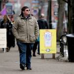Chaz Wing walks down Maine Street in Brunswick, Maine. Wing has testified that he was raped by other kids three times in his first year in junior high, even after repeatedly complaining of harassment to teachers and administrators. (AP Photo/Robert F. Bukaty)